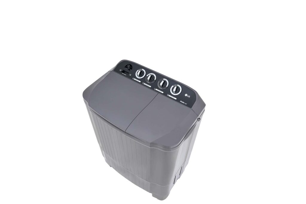 LG twin-tub washing machine — product photography by 6Corners Studio, Bangkok