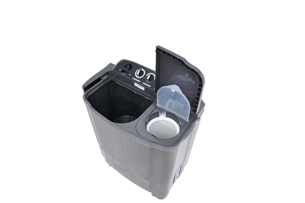 LG twin-tub washing machine — product photography by 6Corners Studio, Bangkok