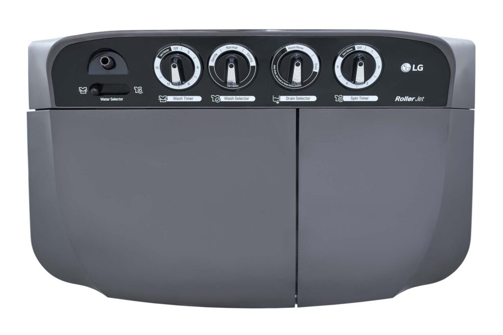 LG twin-tub washing machine — product photography by 6Corners Studio, Bangkok
