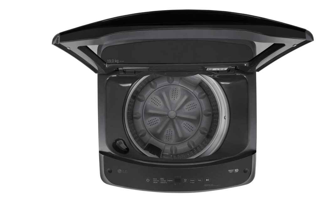 LG top-load washing machine — product pack-shot photography by 6Corners Studio, Bangkok