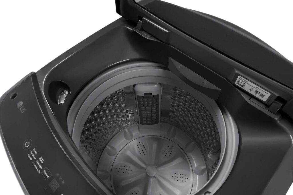 LG top-load washing machine — product pack-shot photography by 6Corners Studio, Bangkok