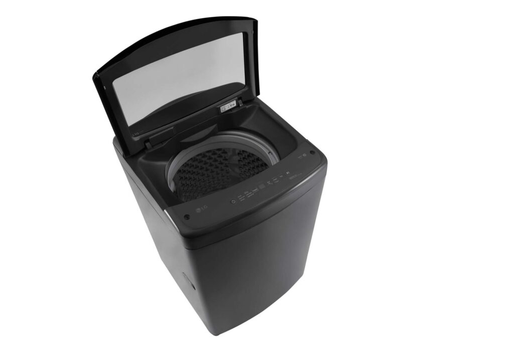 LG top-load washing machine — product pack-shot photography by 6Corners Studio, Bangkok